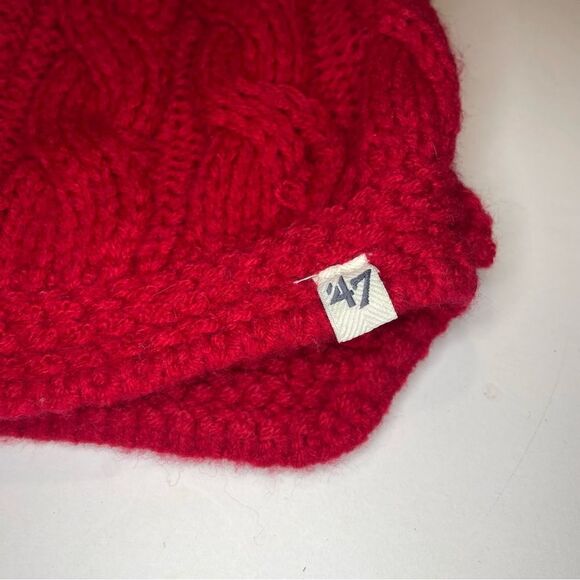 Tampa Bay Buccaneers Red Knit Newsboy Cap Beanie Hat - Picture 2 of 9